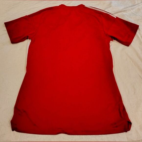 Adidas Men's Bold Red Soccer Jersey Sports Sz Medium - Picture 12 of 14